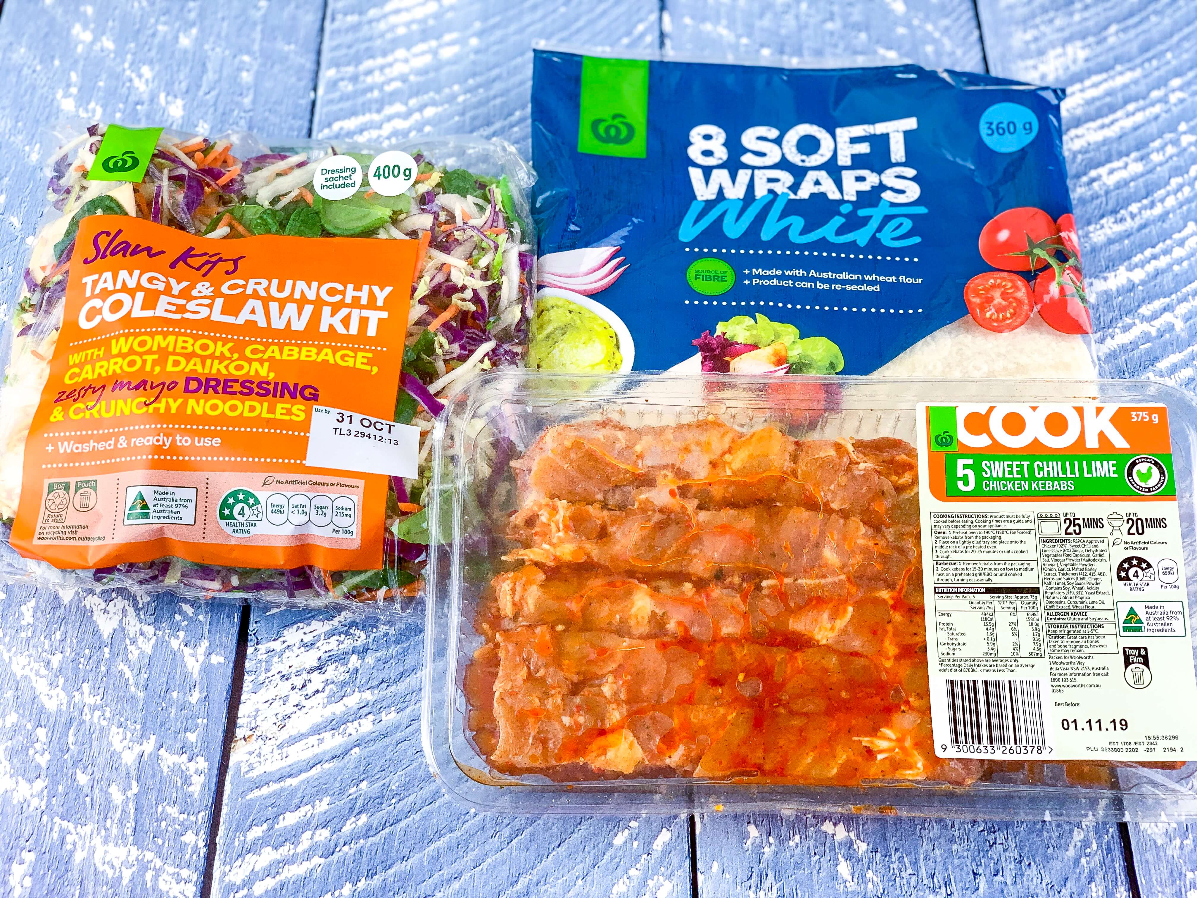  sweet chilli chicken wraps 
