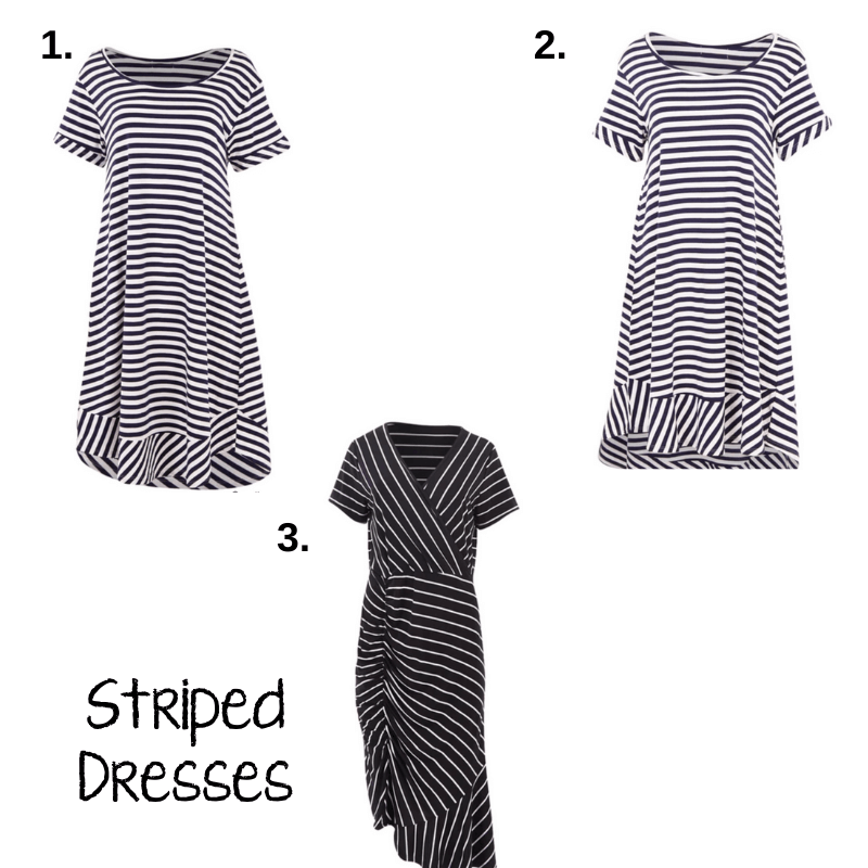 flattering work dresses - striped dresses