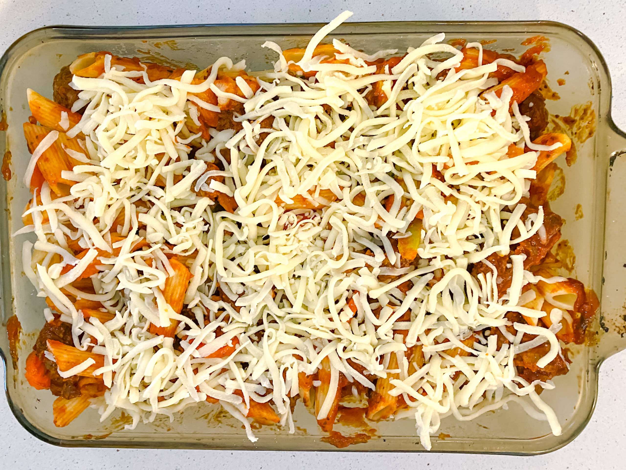 5 Ingredient sausage and vegetable pasta bake